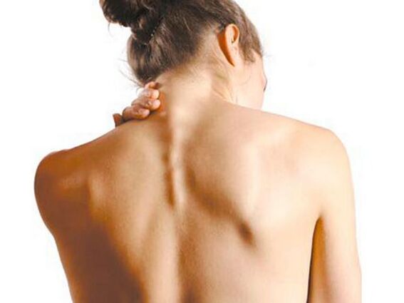 The girl has cervical osteochondrosis